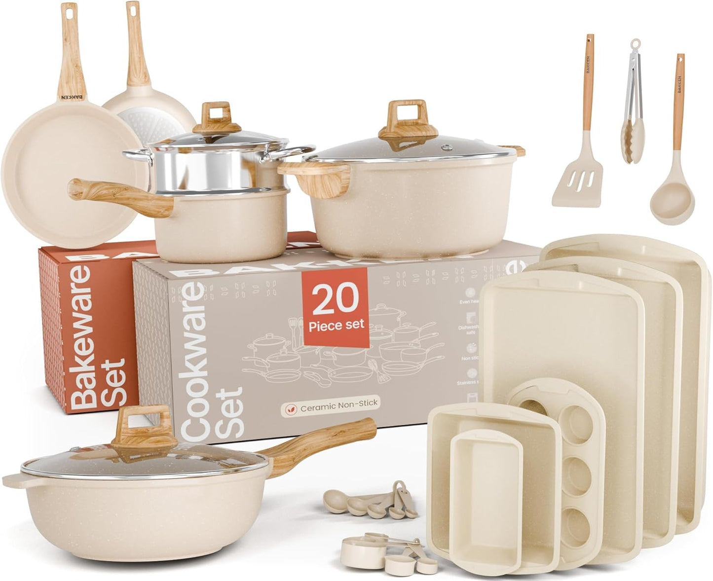 Set 20 Pzas Utensilios Cocina Vidrio Templado