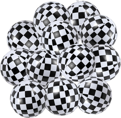 12 Pzas Pelotas Bandera Rayas Negras y Blancas y Manta Coche 3 Pack