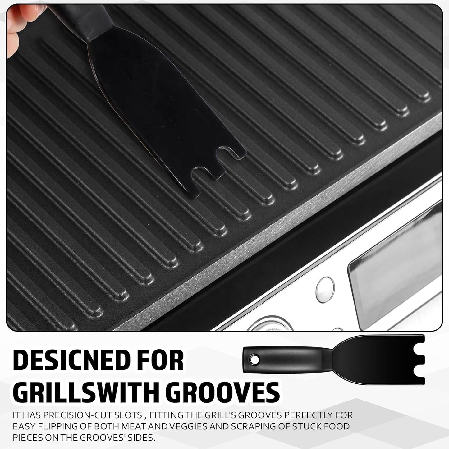 Rascador universal parrilla George Foreman con espátula nailon