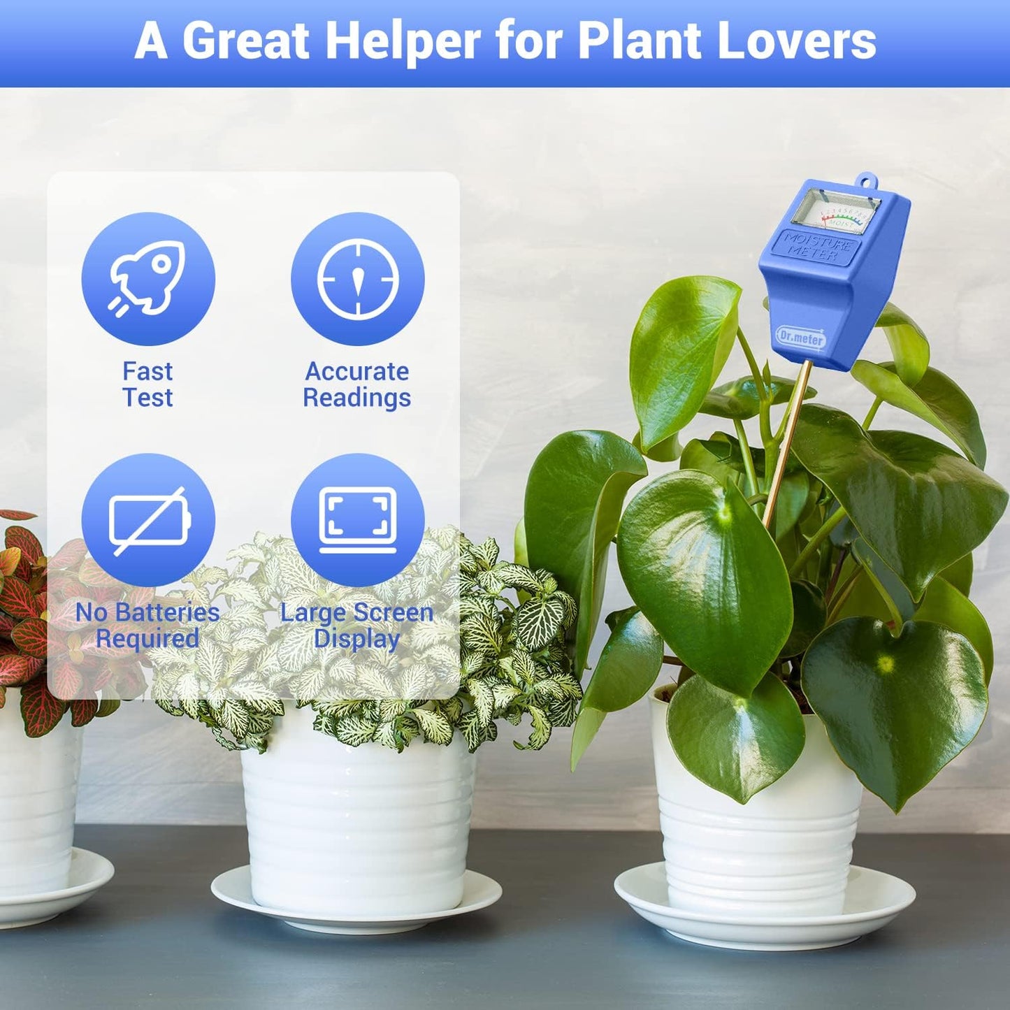 Medidor humedad suelo para plantas interior exterior