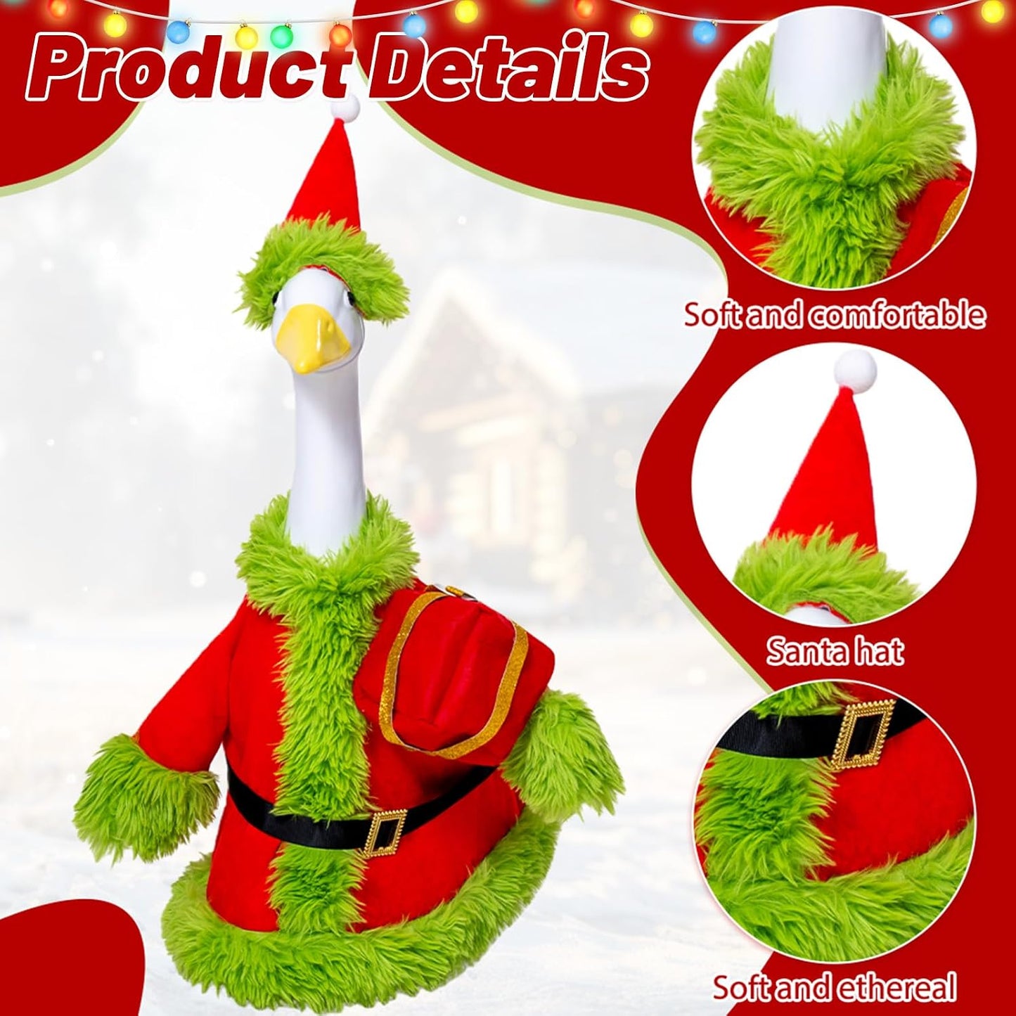 Traje Navidad ganso porche 23pulg