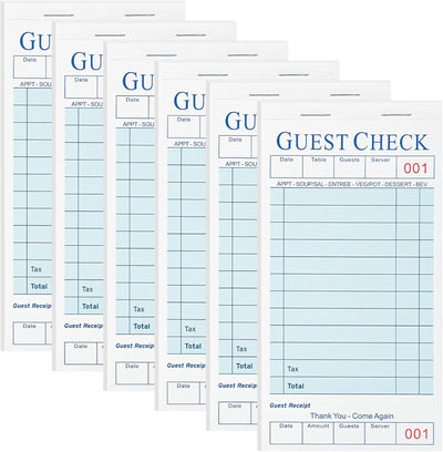 6 Libros Servidor Azul Claro Bloc Notas 300 Pedidos