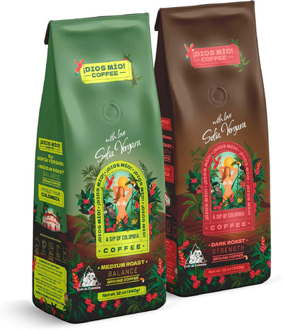 Café colombiano molido Dios Mio Coffee por Sofia Vergara 12 oz