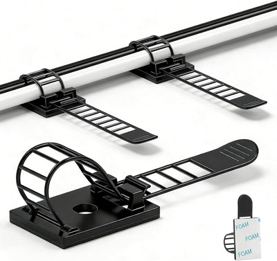 Clips adhesivos ajustables 3M para organizar cables 50uds negro