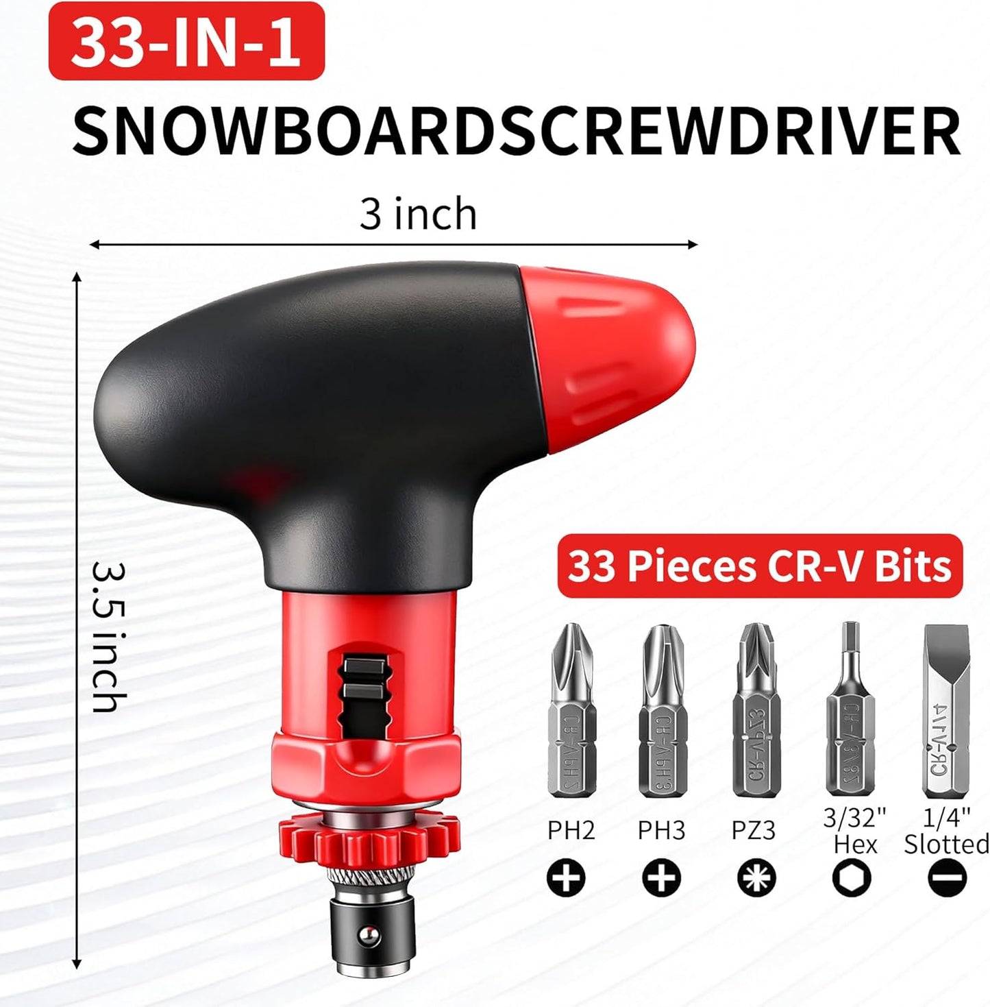 Destornillador snowboard trinquete 34en1 multiherramienta