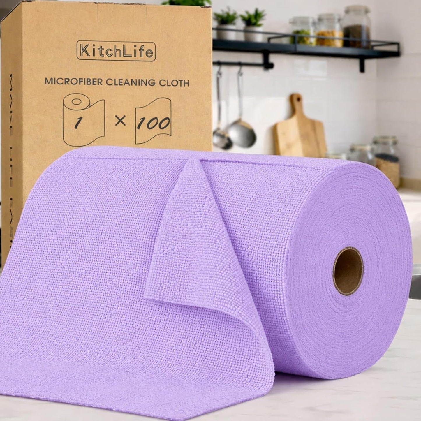 Rollo paño microfibra 100 pzas reutilizables cocina auto platos