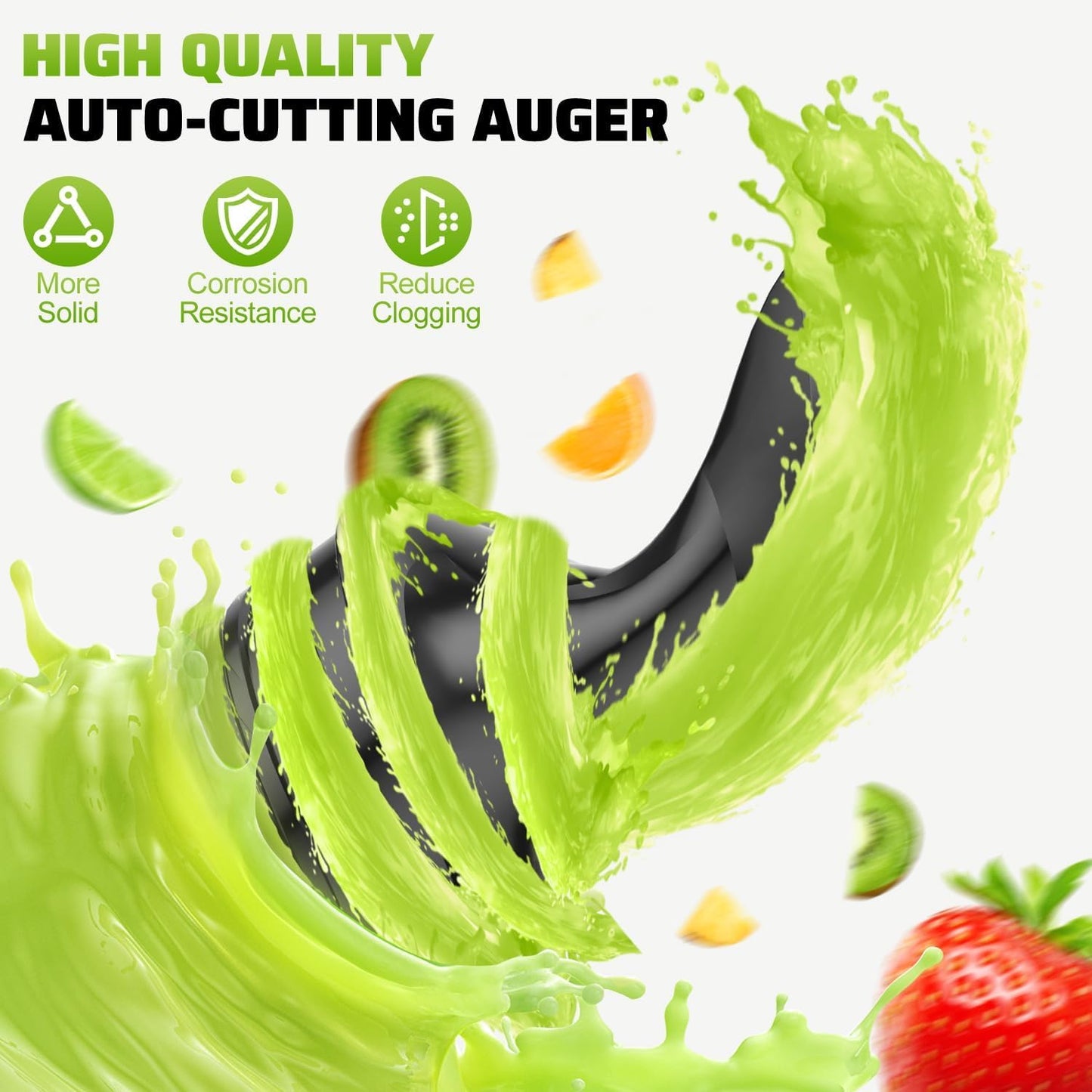 Extractor Jugos Prensa Frío 5.8pulg 400W Plateado