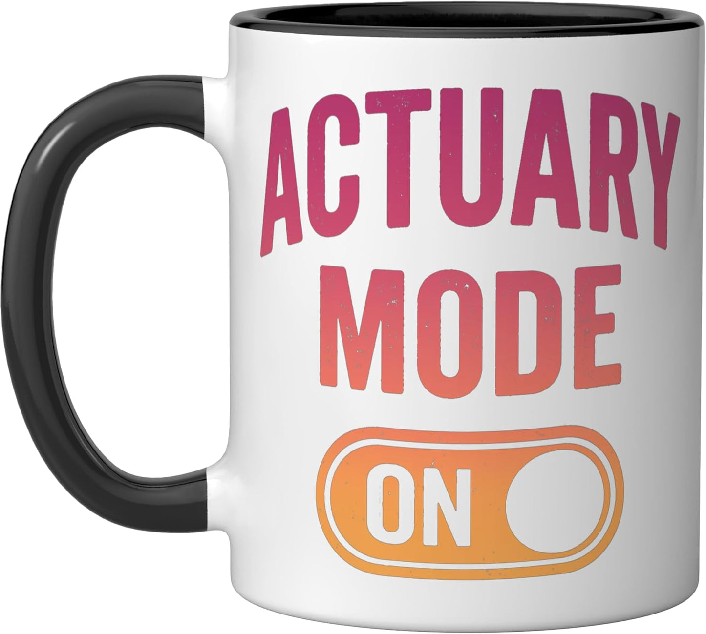 Taza cerámica Actuary negra/blanca