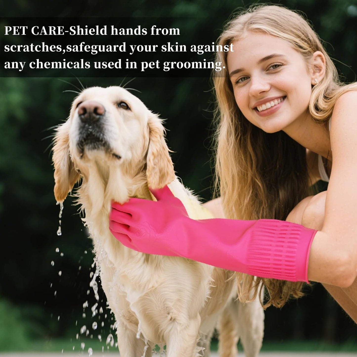 Guantes goma reutilizables antideslizantes 15pulg grande