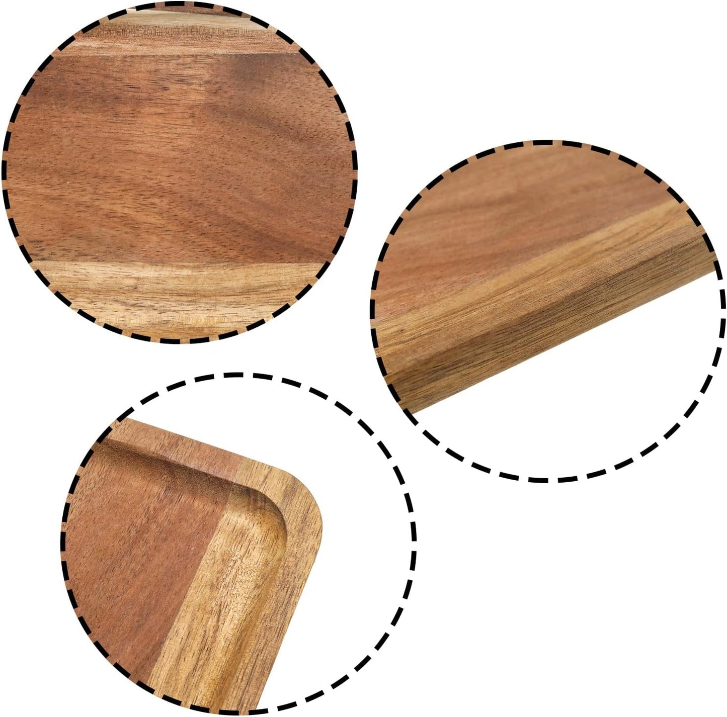Platos rectangulares pequeños de madera para servir y decorar