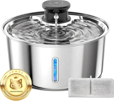 Fuente agua gatos acero inox 3.2L con sensor