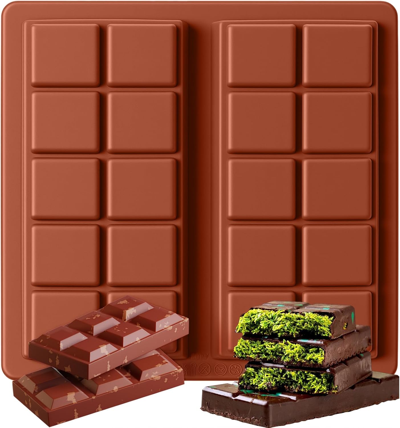 Molde de chocolate de 7.48 x 7 pulgadas para dulces y postres