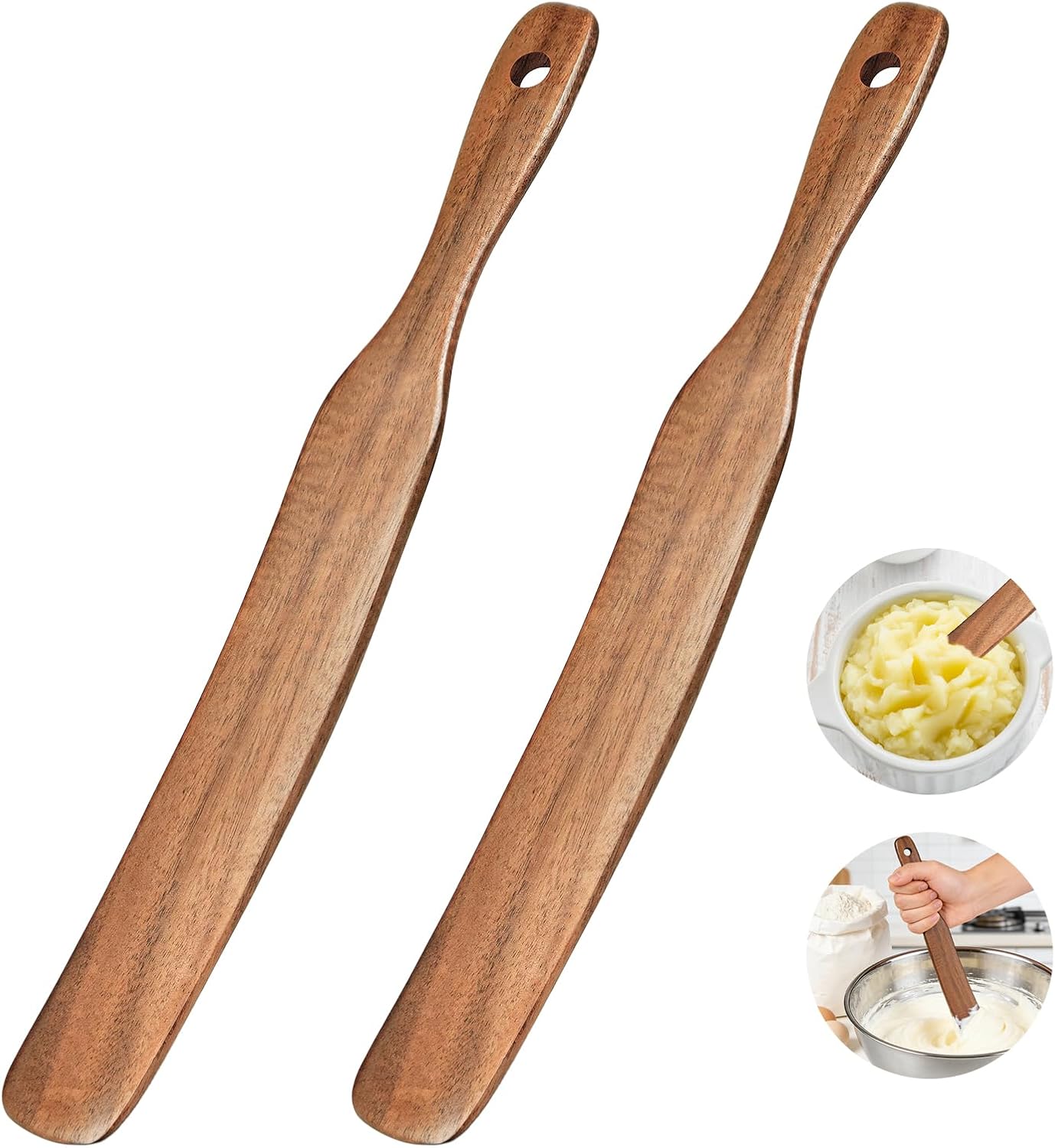 Espátula de madera para principiantes, batidor de masa y utensilio de cocina