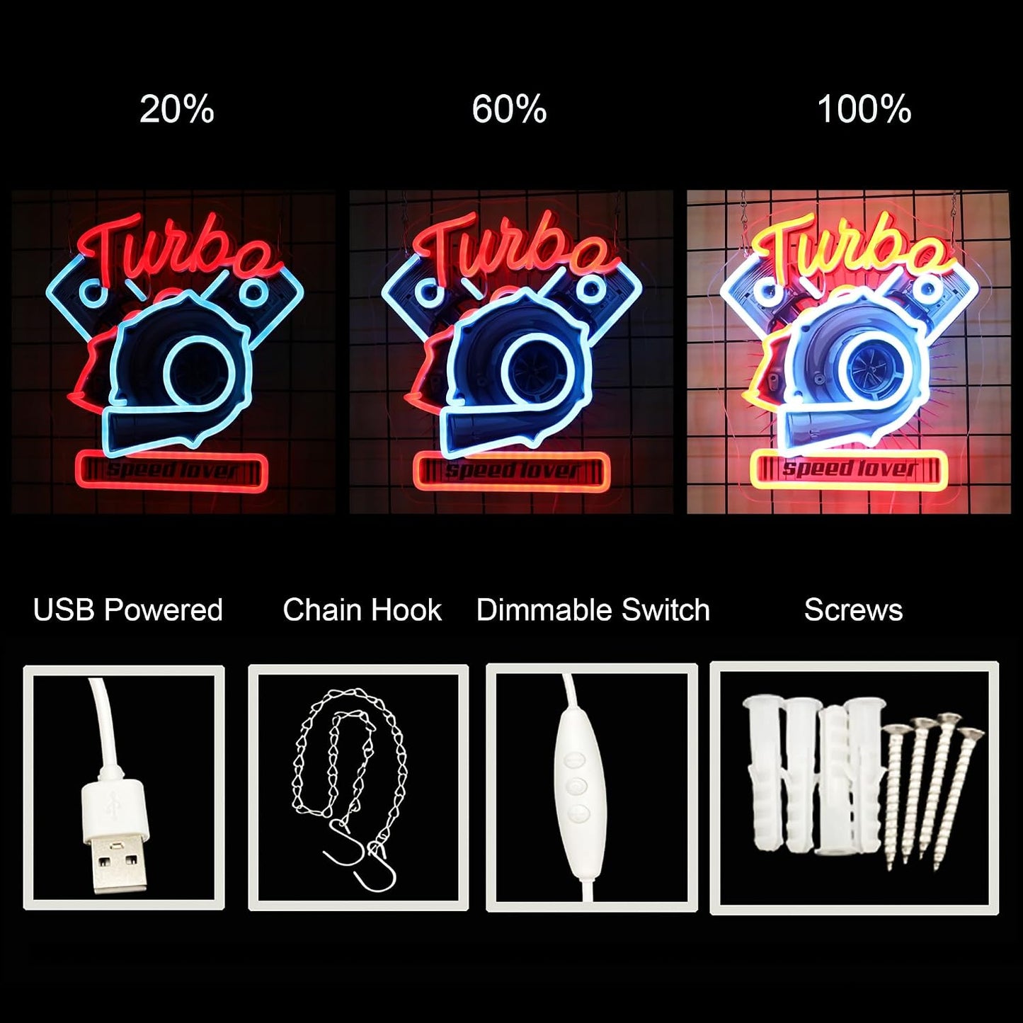 Letrero neón LED arte pop decoración pared habitación bar