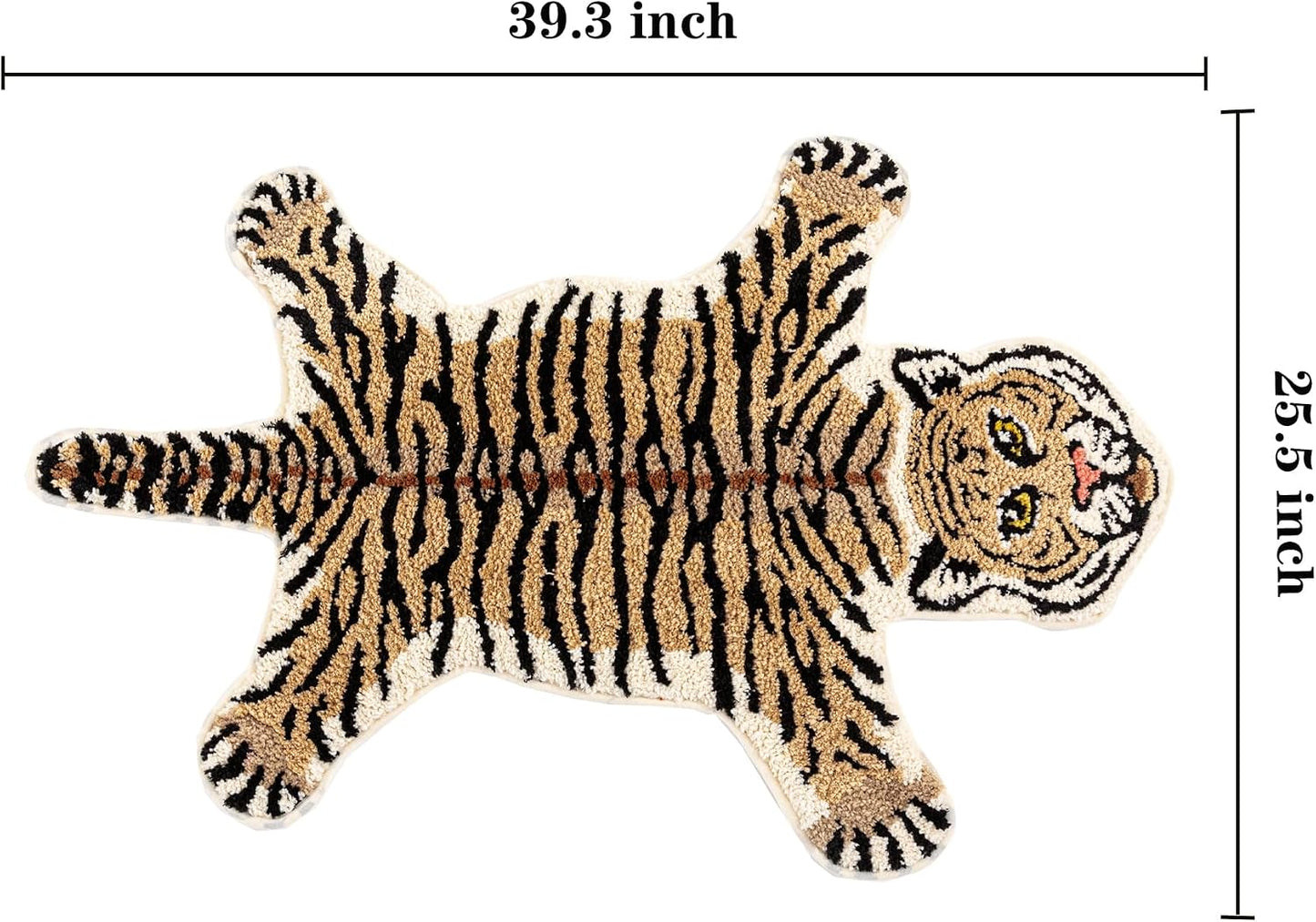 Alfombra baño tigre antideslizante felpa decorativa
