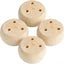 Set 4 Patas Mueble Redondas Madera Maciza Sin Pintar
