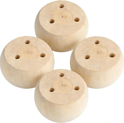 Set 4 patas redondas madera para sofá silla 3.74pulg