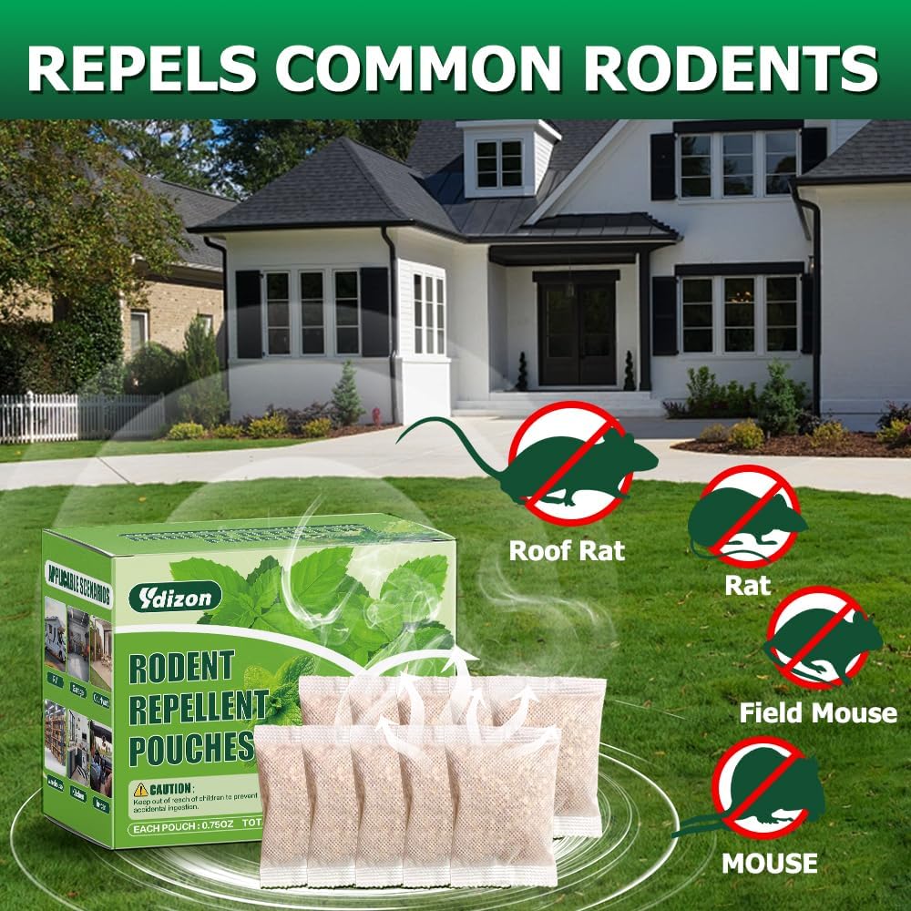 Bolsas repelentes roedores aceite menta hogar garaje 10 pzas