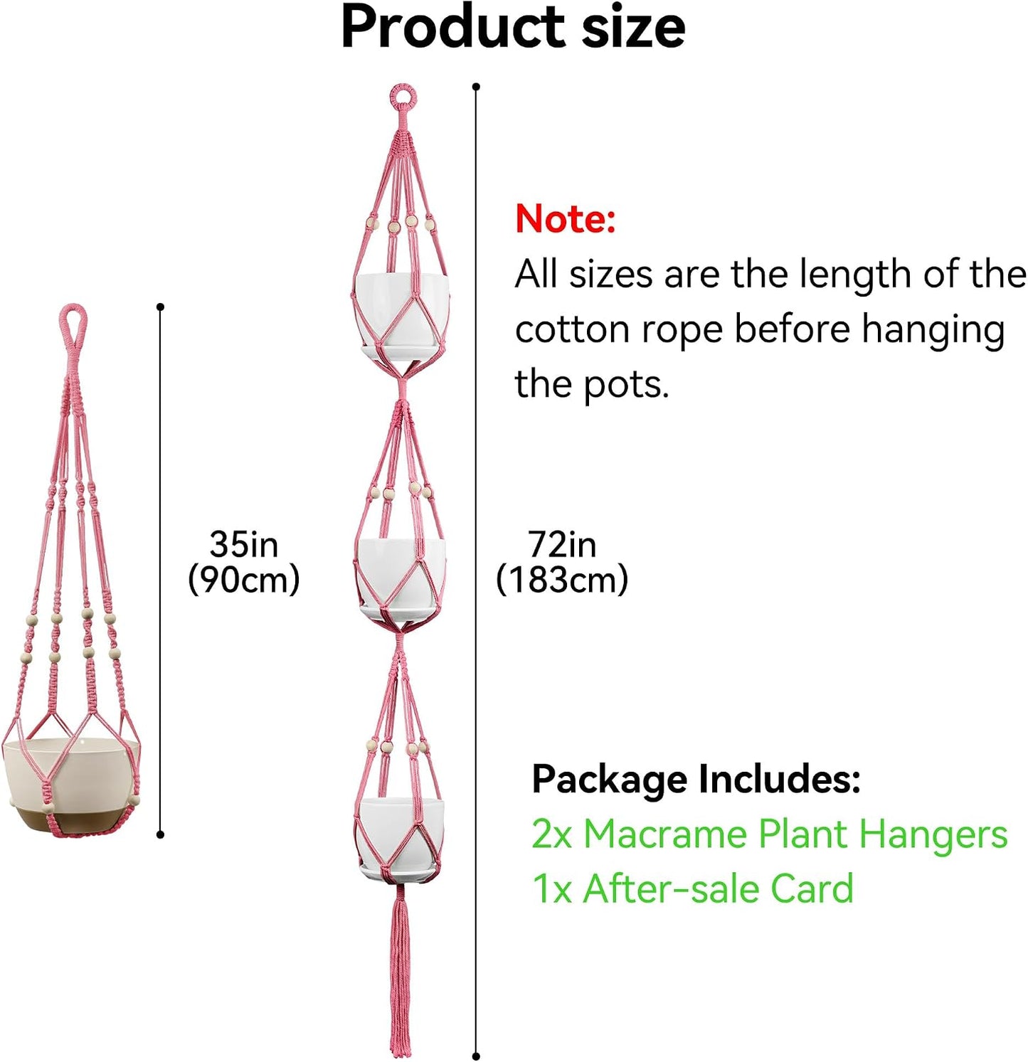 Colgador macramé para macetas 4-15pulg 20lb