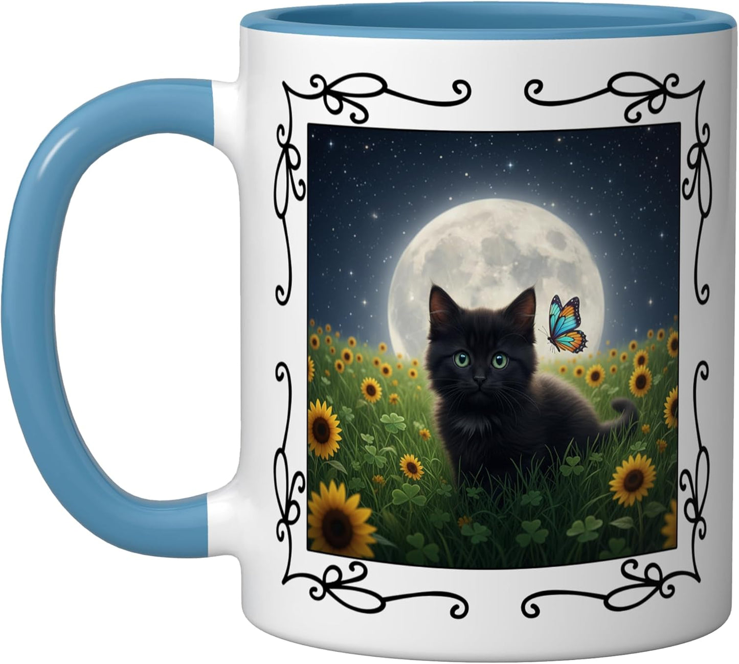 Taza Cerámica Estilo None Azul/Blanco