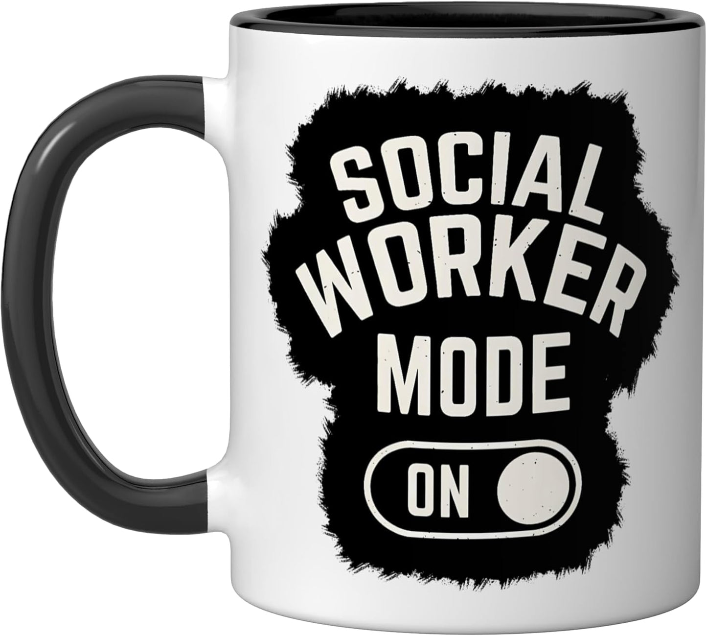Taza Cerámica Social Worker Negro/Blanco