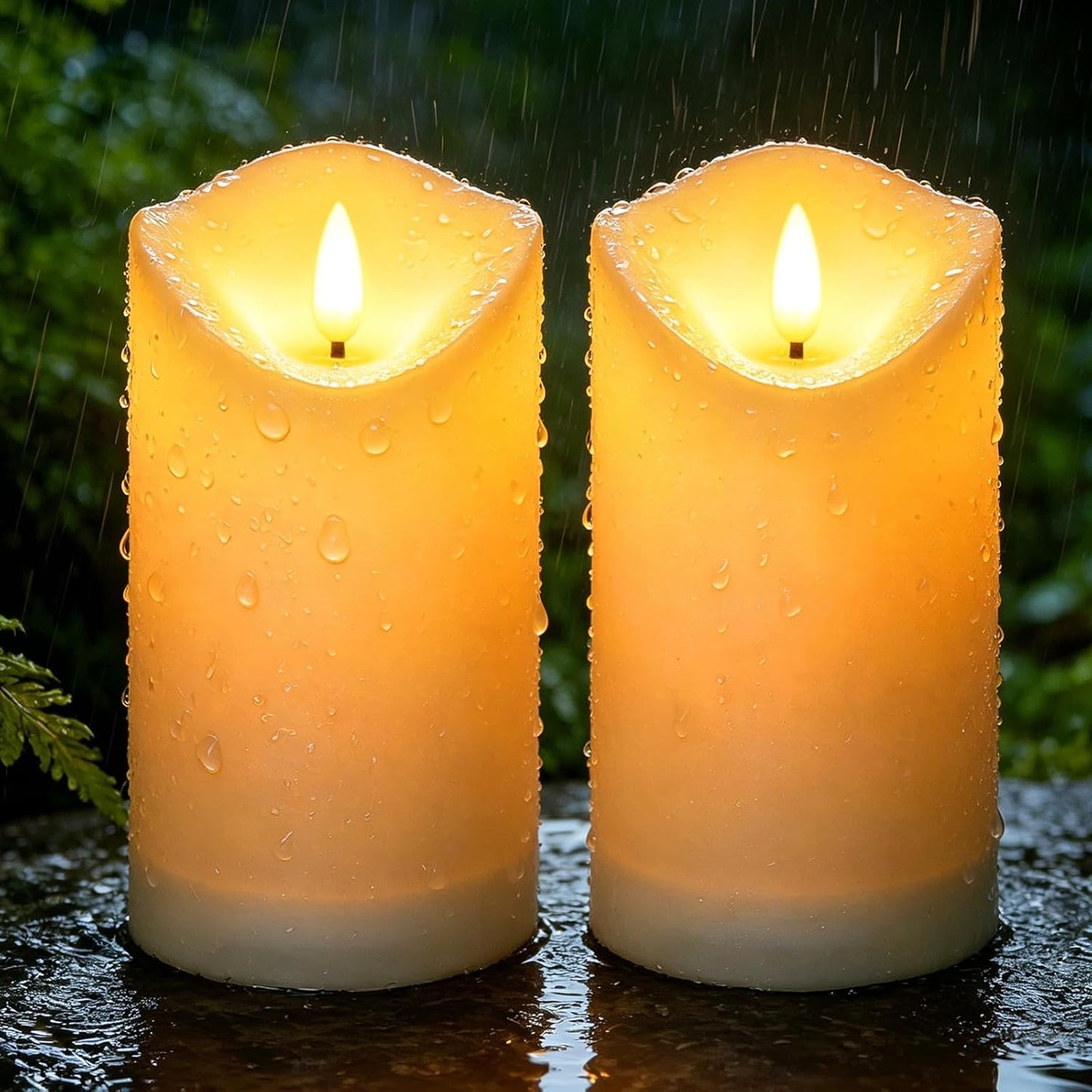 Velas solares impermeables para decorar jardín