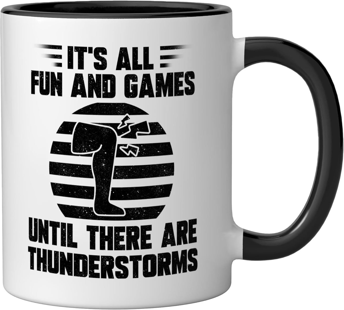 Taza cerámica para rodilla Warrior negra/blanca