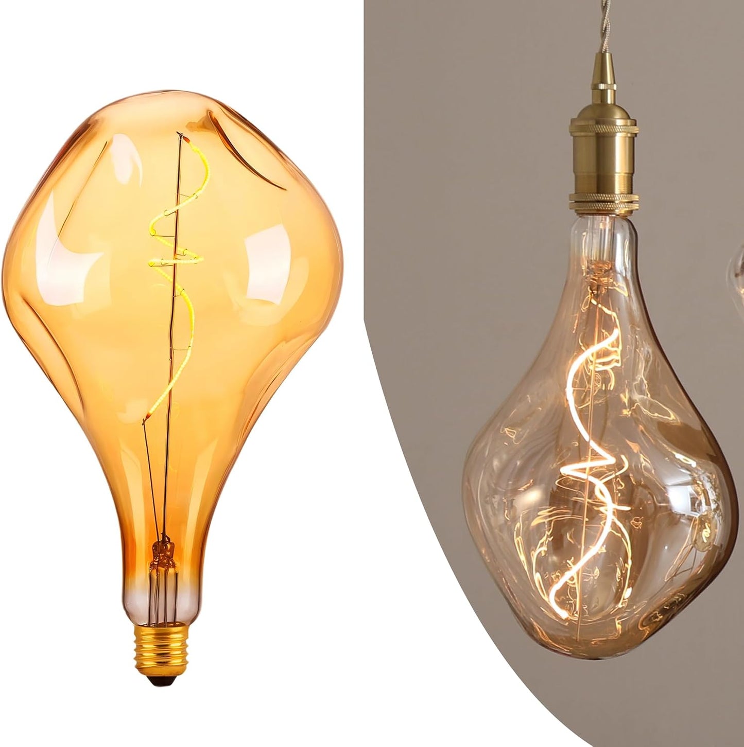 Bombilla Edison vintage regulable 2200K 8W A165 base E26