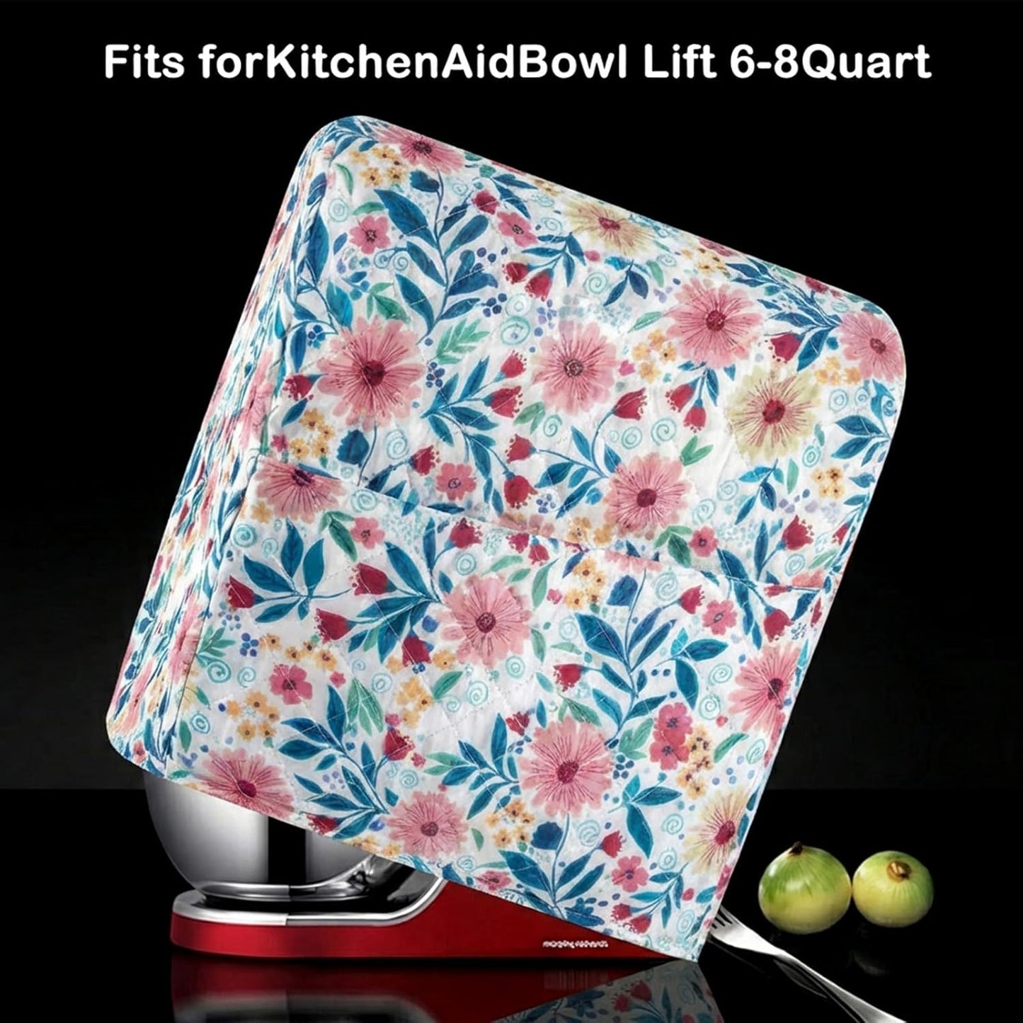 Funda para batidora KitchenAid 6-8 cuartos galón antipolvo acolchada floral