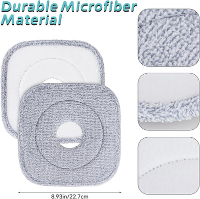 Almohadillas microfibra giratoria mopa True & Tidy set 8