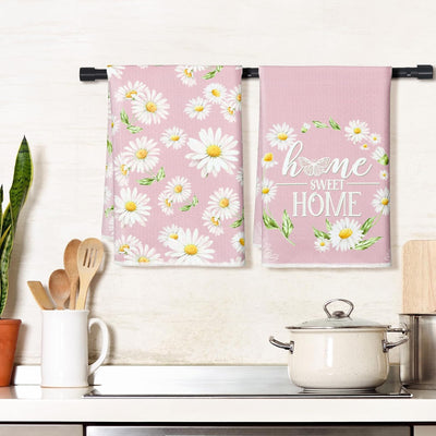 Paños de cocina florales Honoson color rosa absorbentes