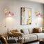 2 Pzas Apliques Pared Vidrio Flores Cable Regulable