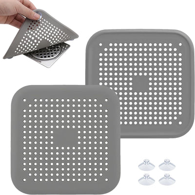 Recogedor pelo silicona drenaje pack 2 con ventosas baño cocina