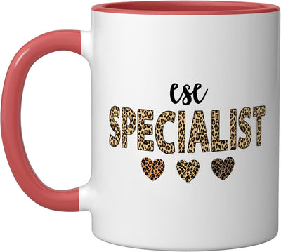 Taza de cerámica para especialista divertido rojo/blanco