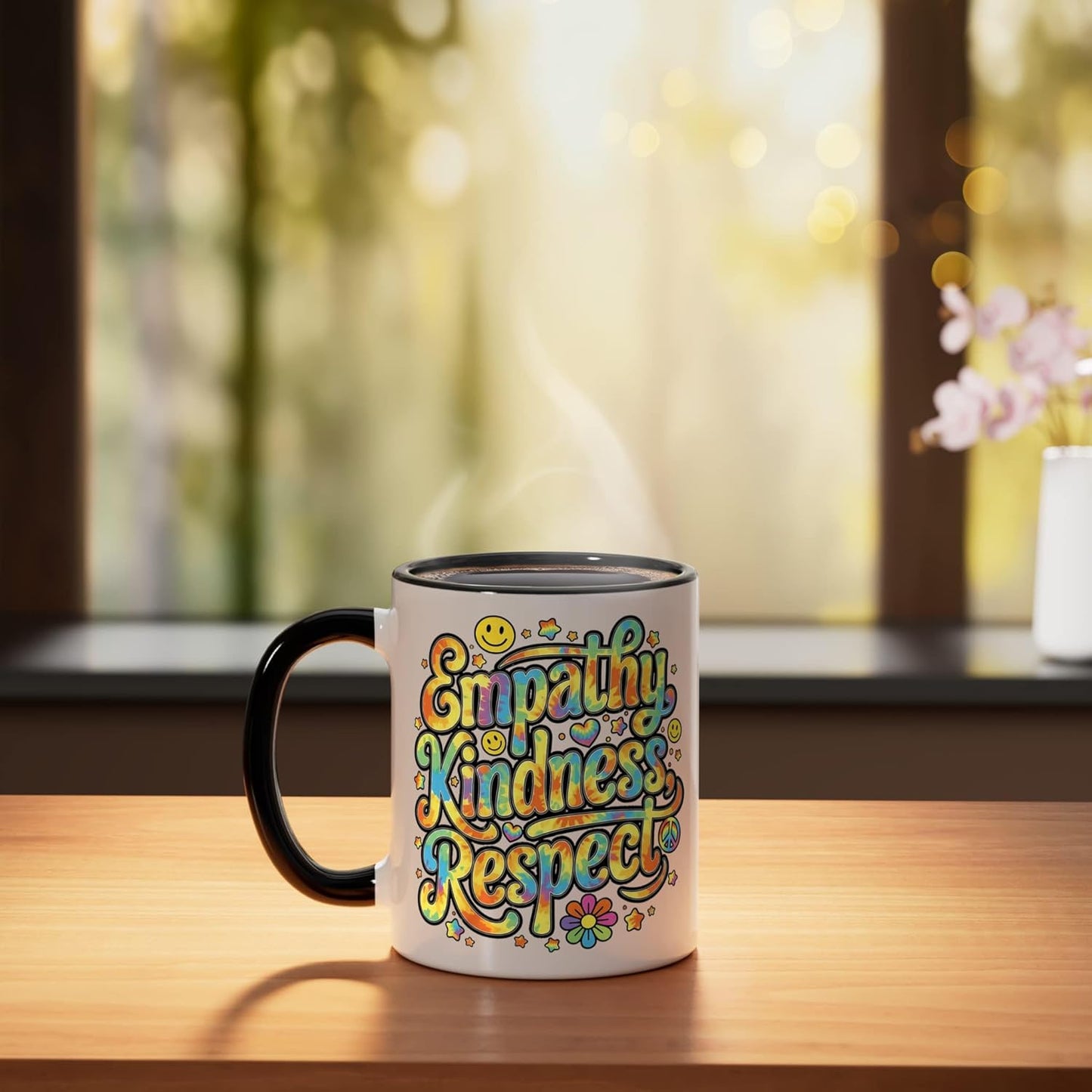 Taza Cerámica Inspiradora para Docente Negro/Blanco
