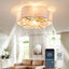 Ventilador techo boho 20pulg con luces 6 velocidades dormitorio