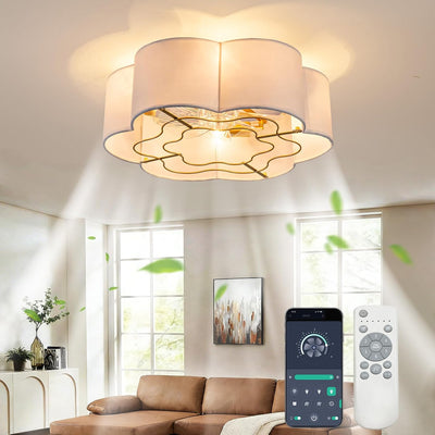 Ventilador techo boho 20pulg con luces 6 velocidades dormitorio