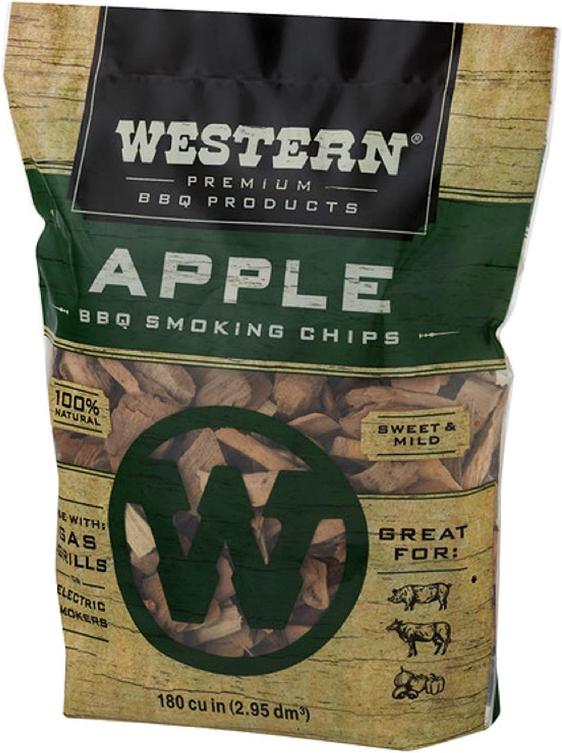 Paquete virutas madera ahumar 3 sabor manzana hickory cereza