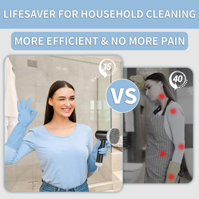 Limpiador inalámbrico 3 cepillos recargable baño cocina
