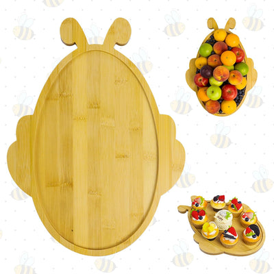 Tablero grande de madera para charcutería de abeja con tema de abejas