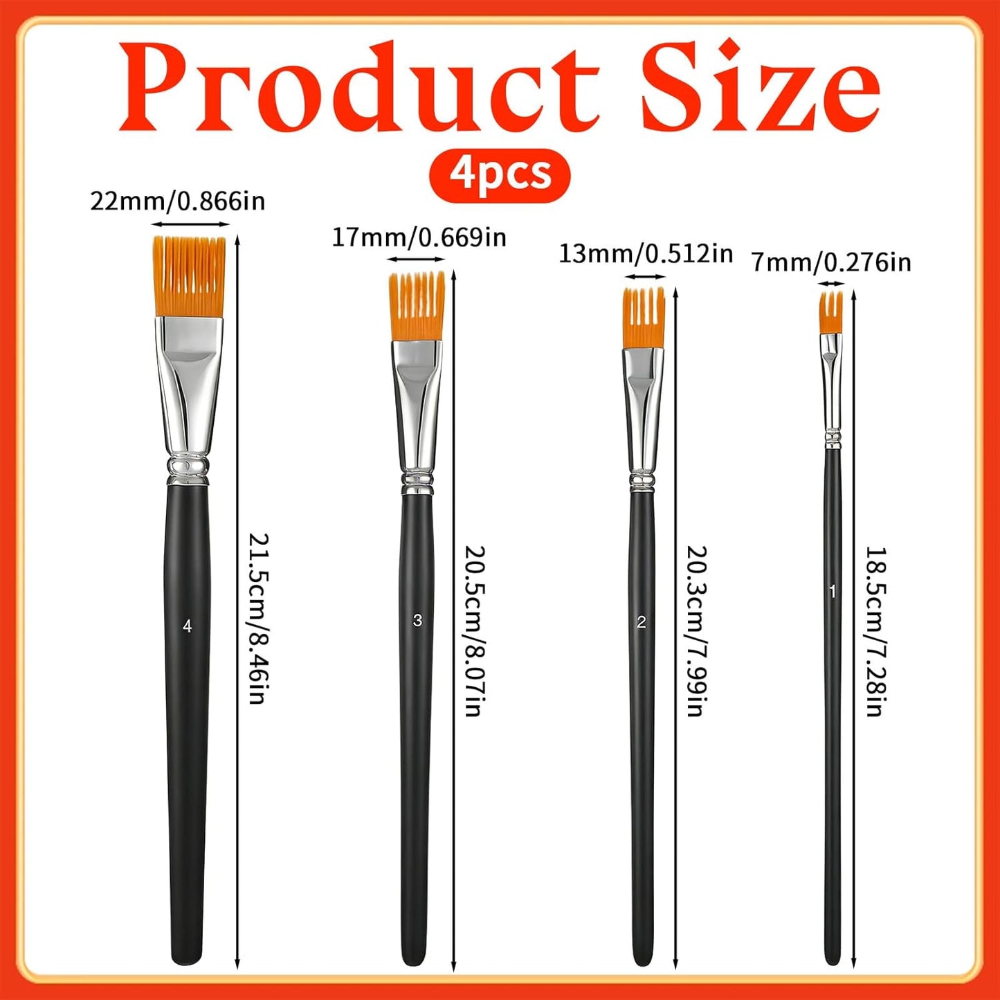 Set 4 Pzas Cepillo Pintura Técnica Madera Nilo