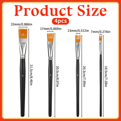 Set 4 Pzas Cepillo Pintura Técnica Madera Nilo