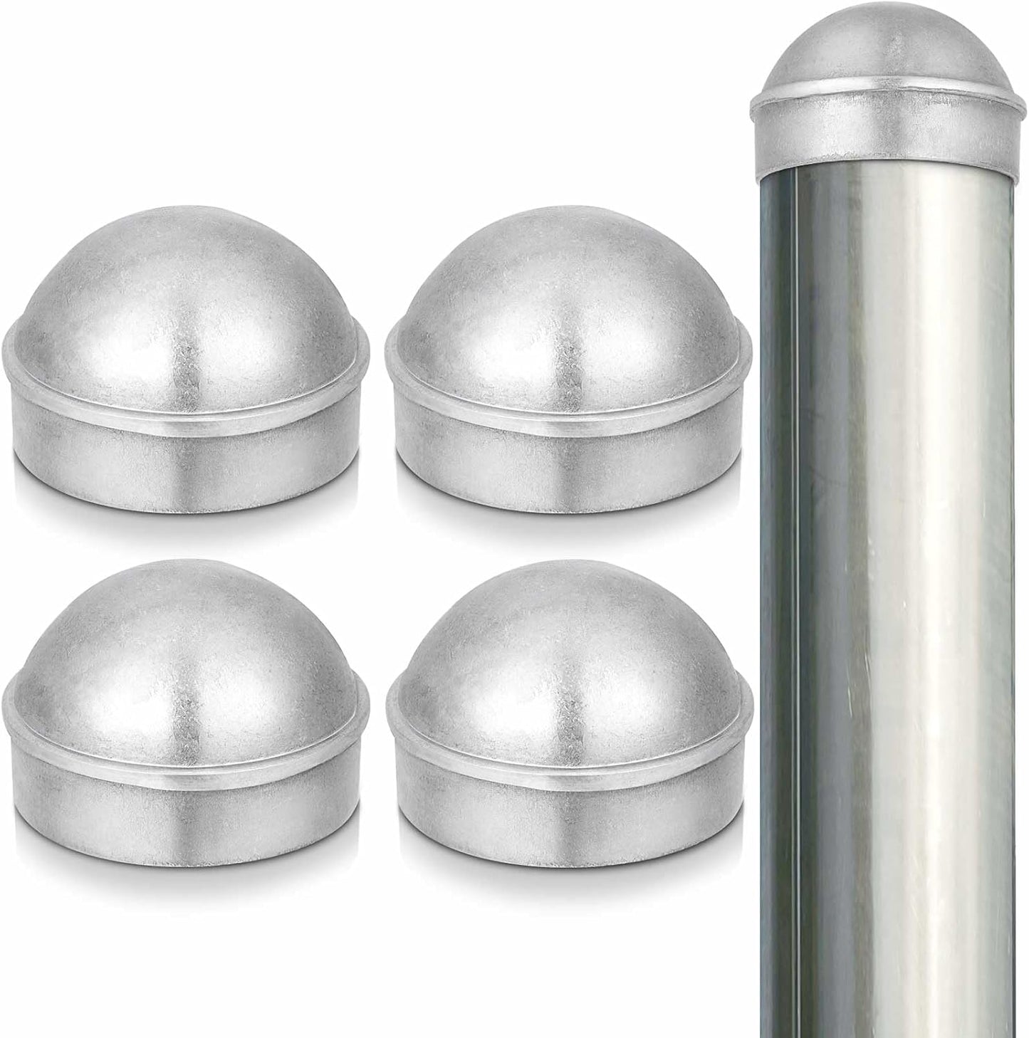 5 Tapas Poste Valla Cadena 2-3/8pulg Cúpula Redonda
