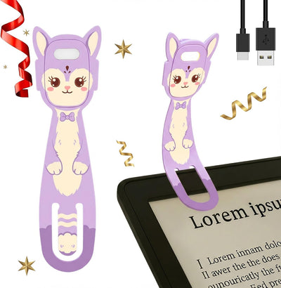 Luz LED portátil para niños leer en cama morado