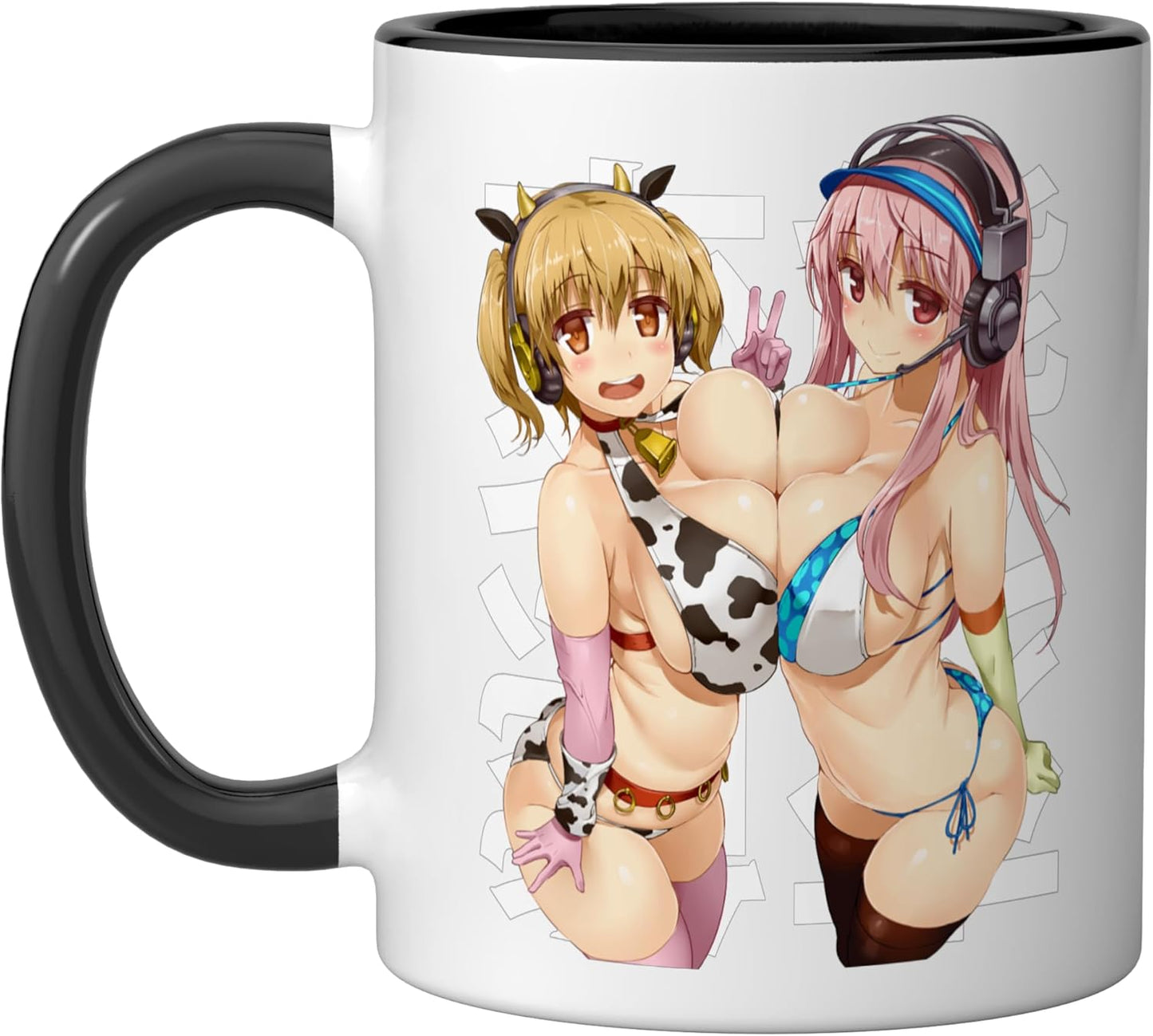 Taza cerámica Anime Gamer Hudairy Hucow Lewd Waifus Otaku Japonesa
