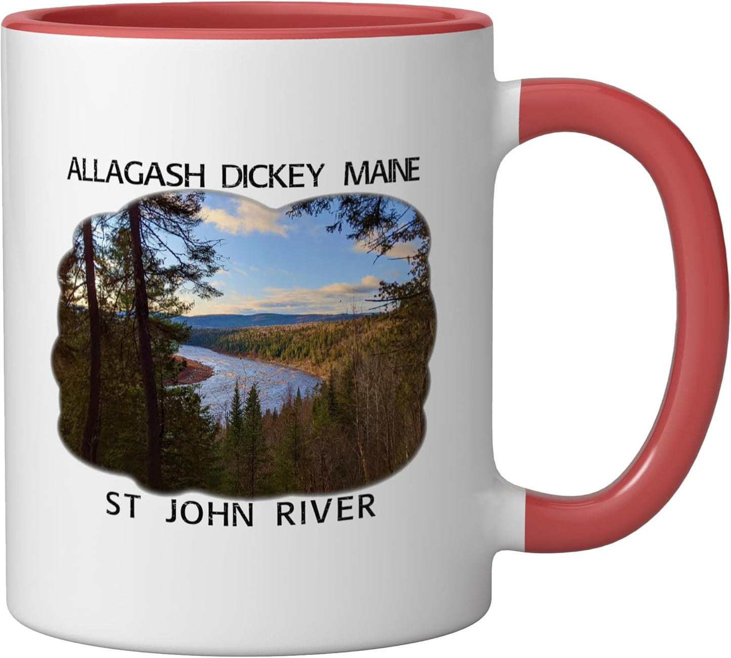 Taza Cerámica Dickey Rapids Roja/Blanca
