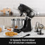 Batidora de pie 5.5qt acero inox 304 12 vel negra