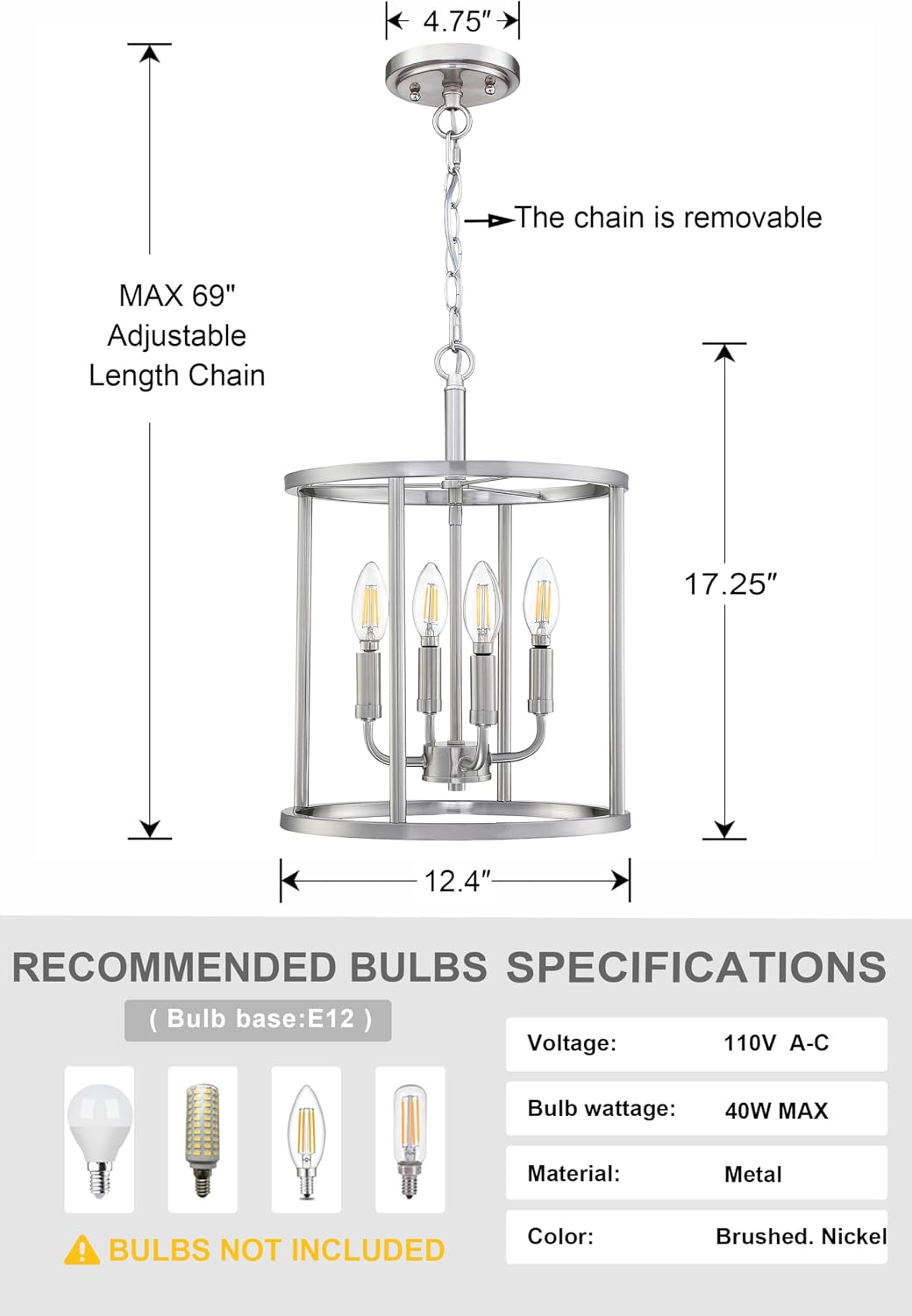 Lámpara colgante geométrica metal cepillado cocina