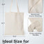 48 Pzas Bolsas Lona Reutilizables 15.7x13pulg Beige