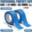 Cinta adhesiva azul 2pulg 4 rollos 1.89x55yardas